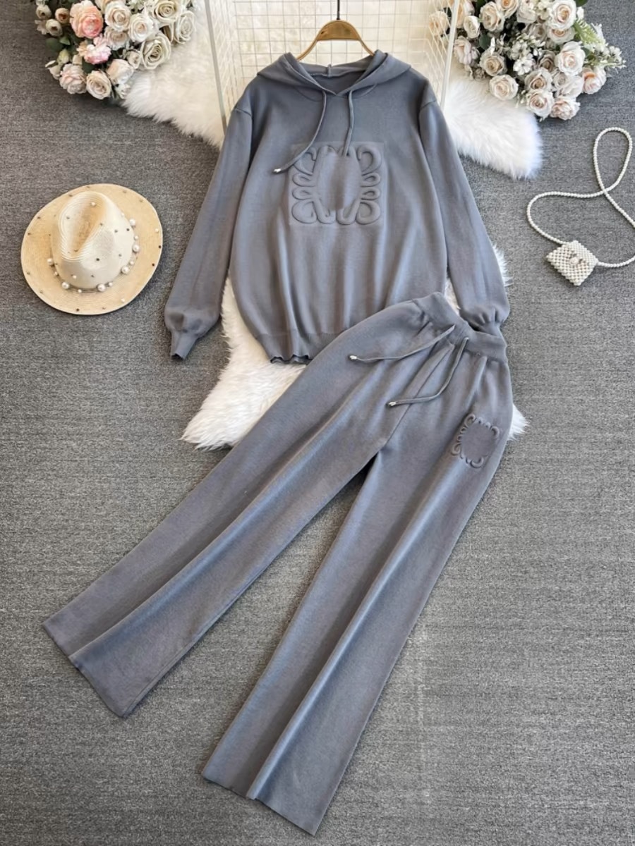 Ensemble Survêtement Femme Designer Costume à Capuche Ensemble 2 Pièces Pantalon Haut de Gamme Mode Veste Manche Longue Décontractée Sportive