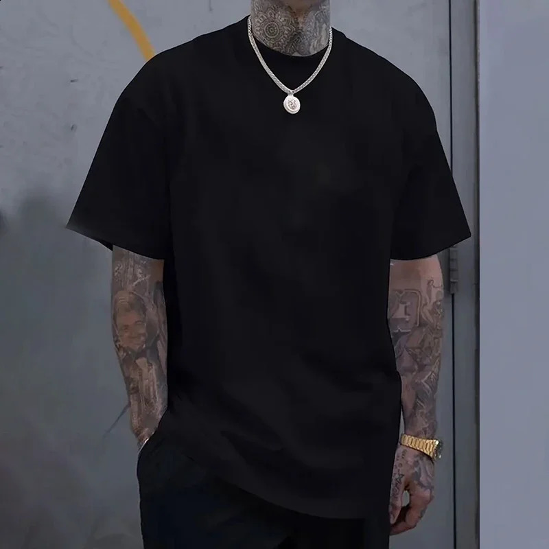 Mens Tshirts High Quality 100 Cotton Short Sleeve Male Urban Fashion Solid Color Tees Home Outdoor Comfort Soft Cool Top 250920
