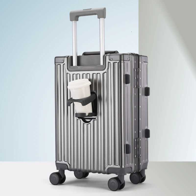 Aluminum Frame Student Suitcase Large Capacity Trolley Case New Strong and Durable Password Box Mens and Womens Universal WheeXJ250922-image-1076243018