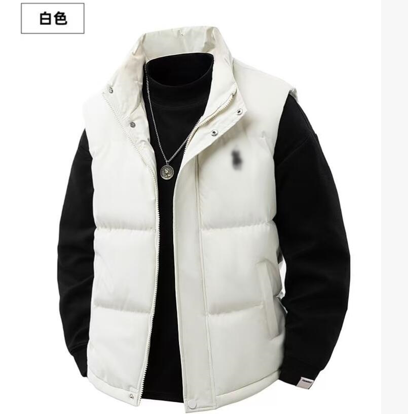 Brand Mens Down Vests Designer Embrodered small horse Luxury Letter Bandge Style Womens Downs Vest Warm Outerwear men polo jacket