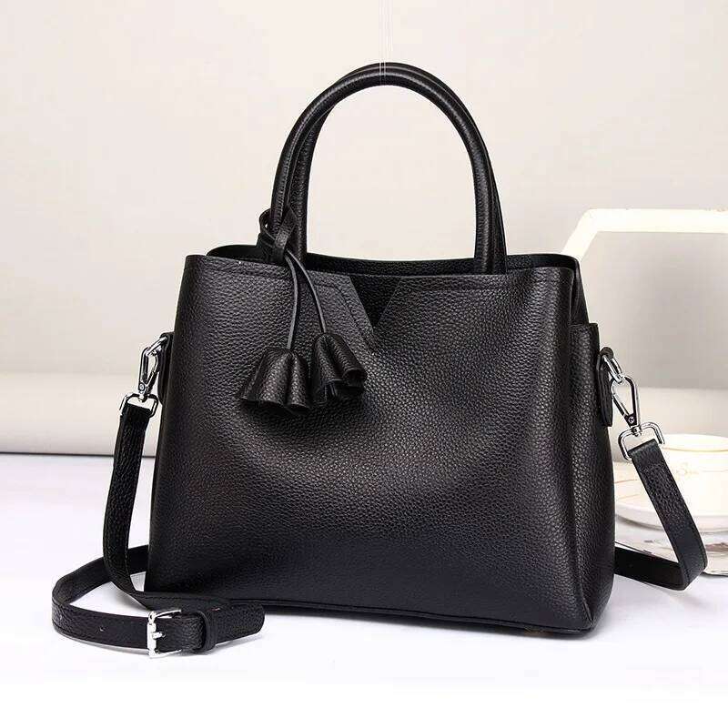 Simple Large Capacity Ladies' Bag, New Genuine Leather Handbag, High-Quality Middle-Aged Women's Tote Bag Temperament For Women Mdng0917