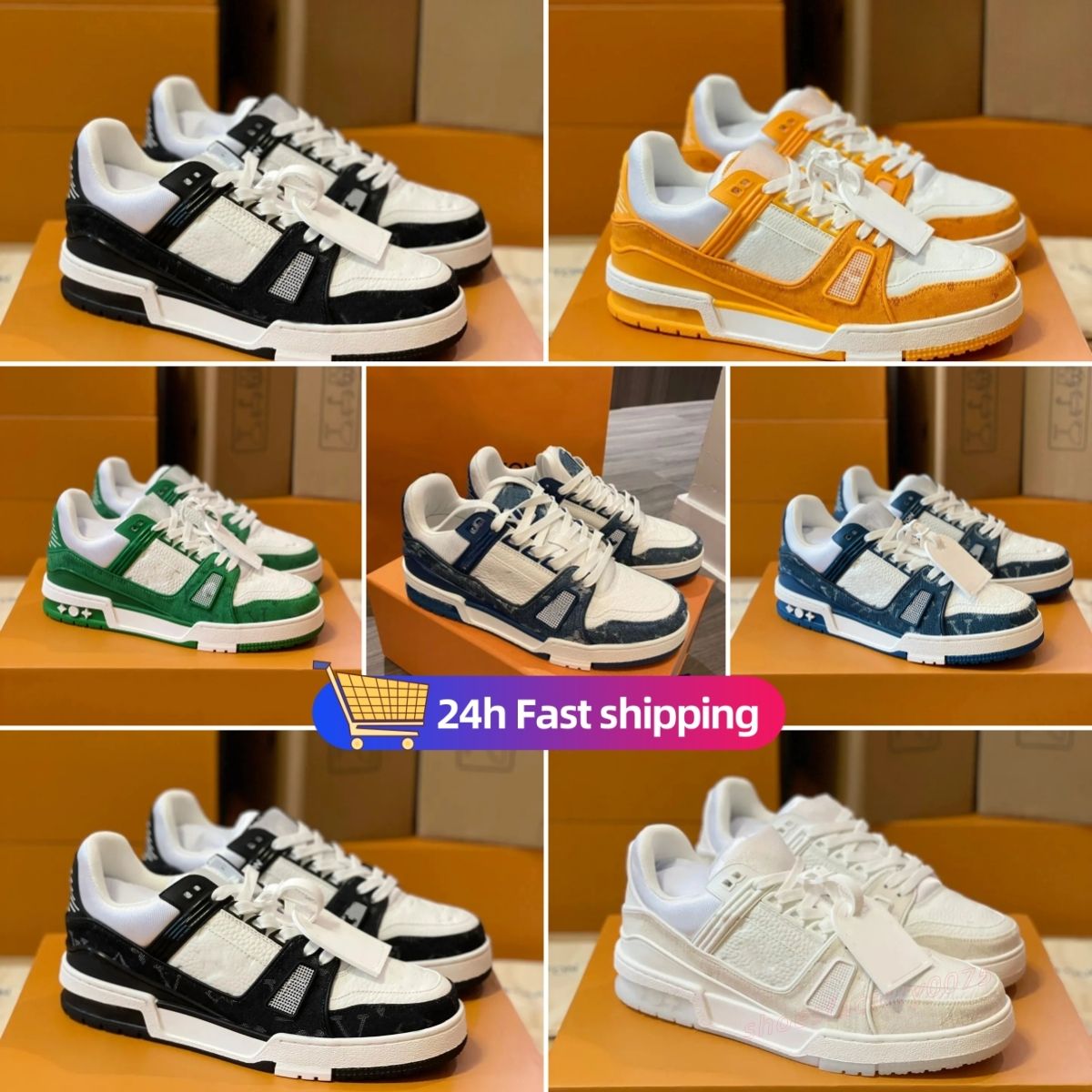 Skate Shoes Designer Trainers High Quality Men and Women Sneakers Lace-up Low-top Sports Breathable Black White Without box