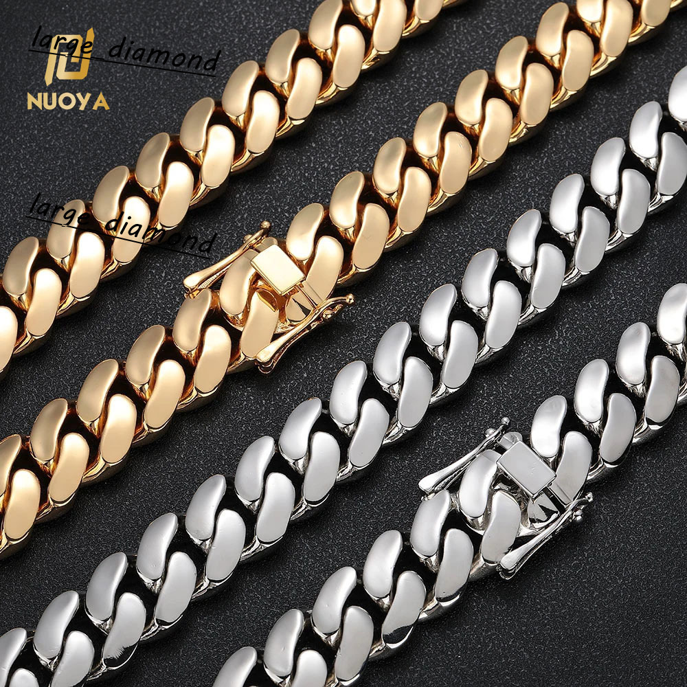 Hip Hop Style 1022mm Personalized Custom Cuban Link Chain Fine Jewelry for Men 18k Gold Plated Cuban Chain Necklace