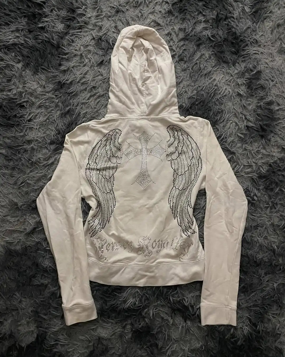 European and American Y2K rhinestone print slim fit zipper hooded sweatshirt retro personalized casual Gothic cardigan jacket 250920