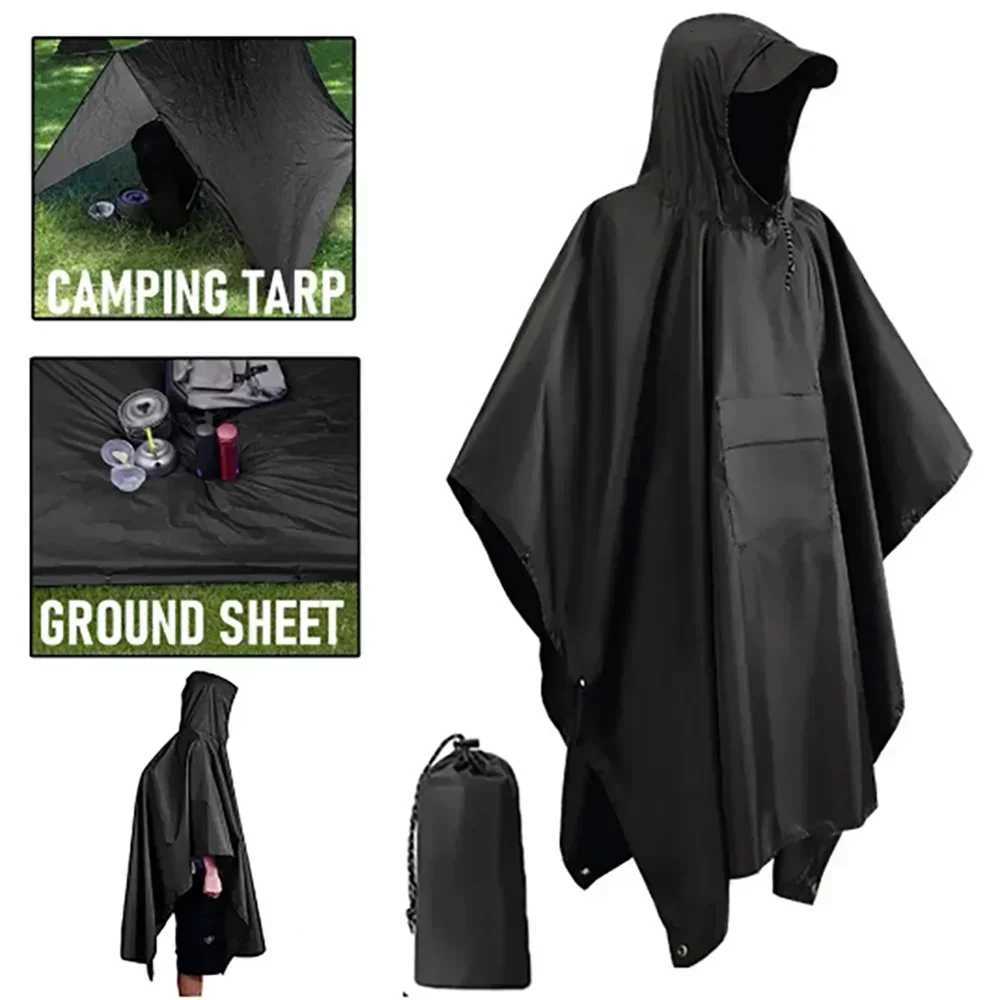 Coat Hooded Raincoats Travel Hiking Fishing Climbing Poncho Outdoor Portable Adult Waterproof Raincoat Women Men Practical Rain Z250922