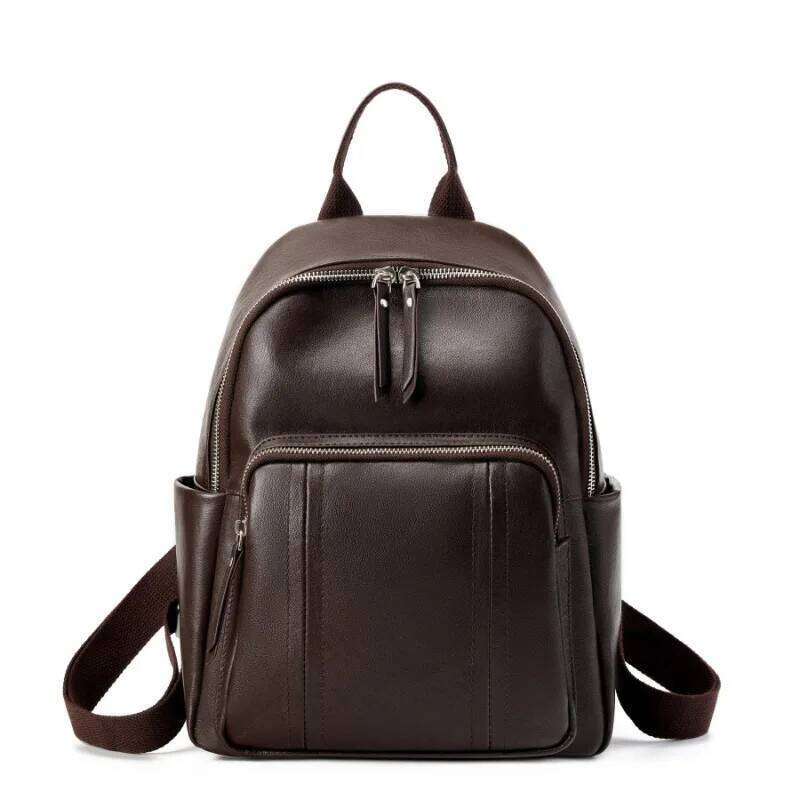 Women Soft Genuine Leather Backpacks Vintage Female Shoulder Sac A Dos Casual Travel Ladies Bagpack Mochilas School Bags Suotong0917