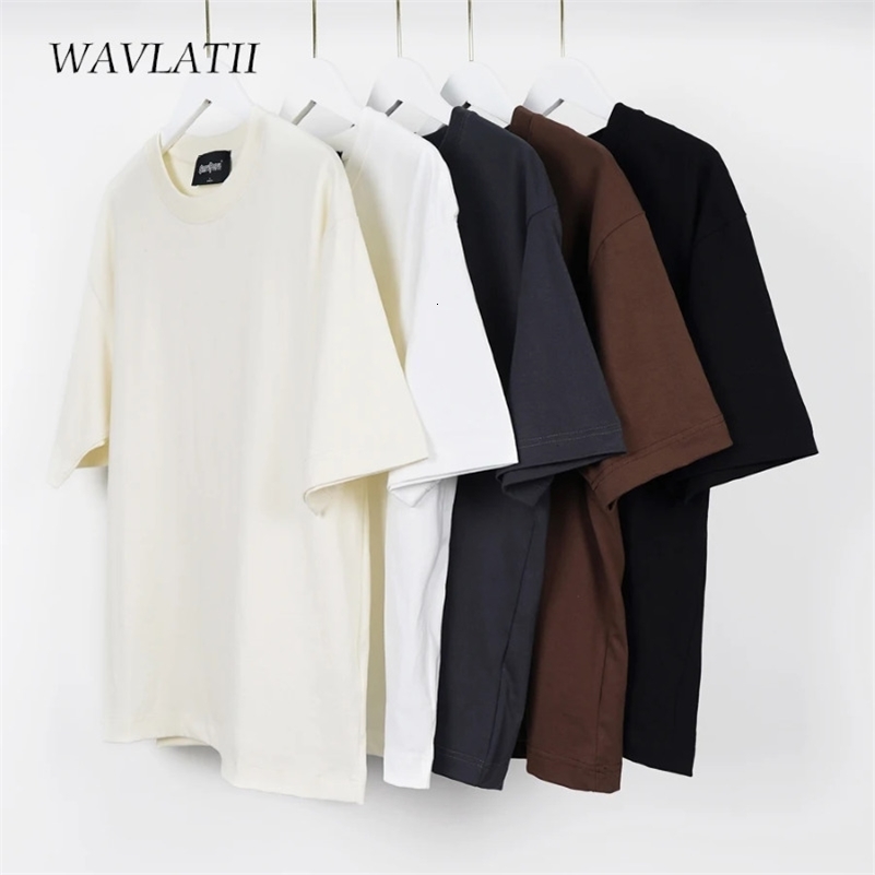 100 Cotton Mens Women Summer Tshirt Loose Shortsleeved Casual Basic TShirt Round Neck Solid Color Breathable Unisex Tops 250920