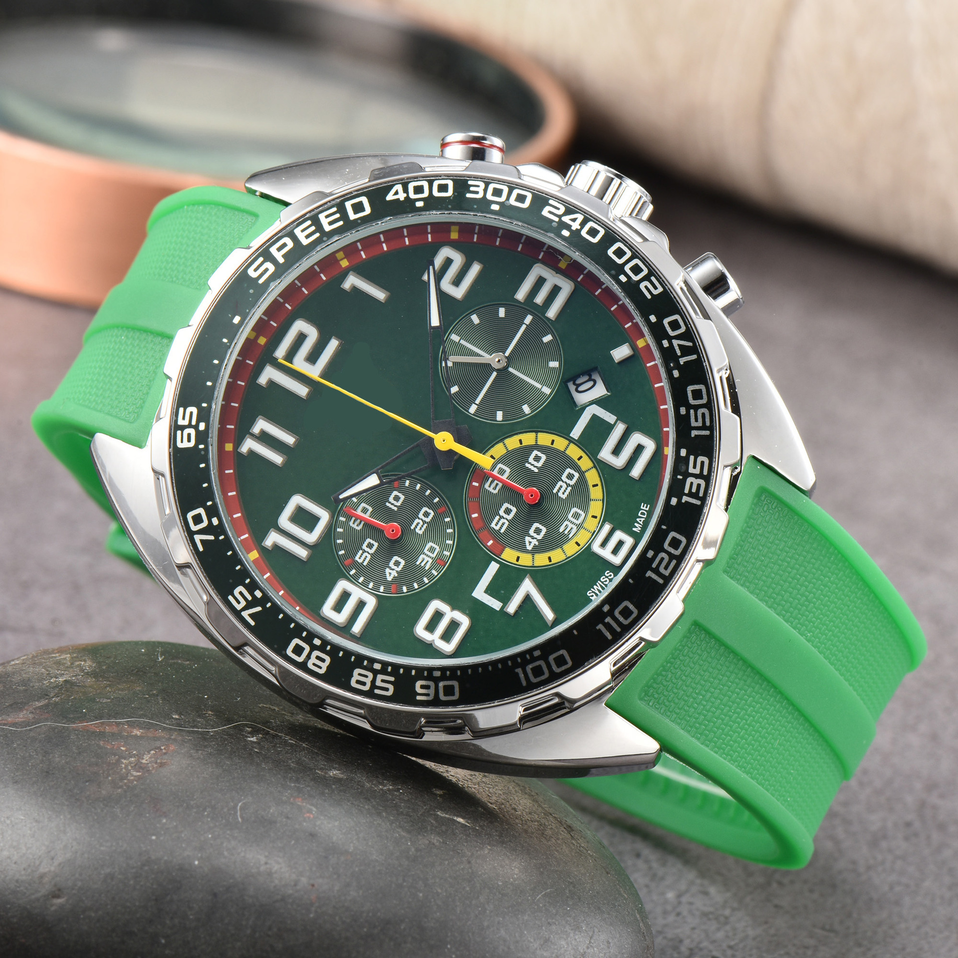 Montre Homme Haute Qualité Silicone Affaires Chronographe Étanche Quartz Mode Sport Luxe Cadeau Bracelet Masculin Horloge