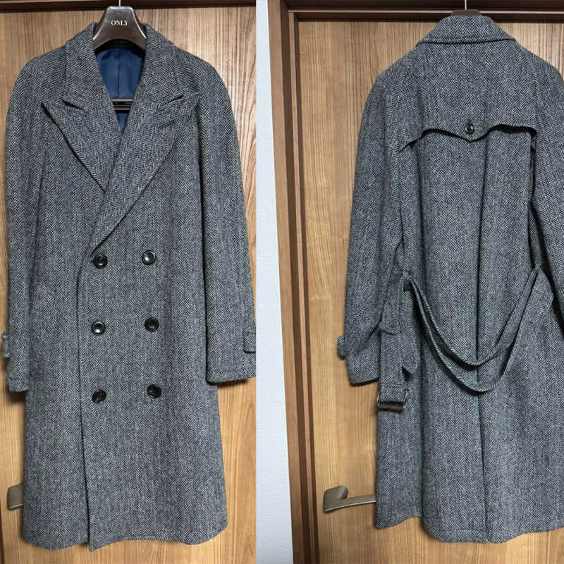 Winter Overcoat Men Suit Slim Fit Coat Business Tailor-Made Herring Bone Suits Groom Groomsman Formal Occasions Size Customized Hot Sale C2034