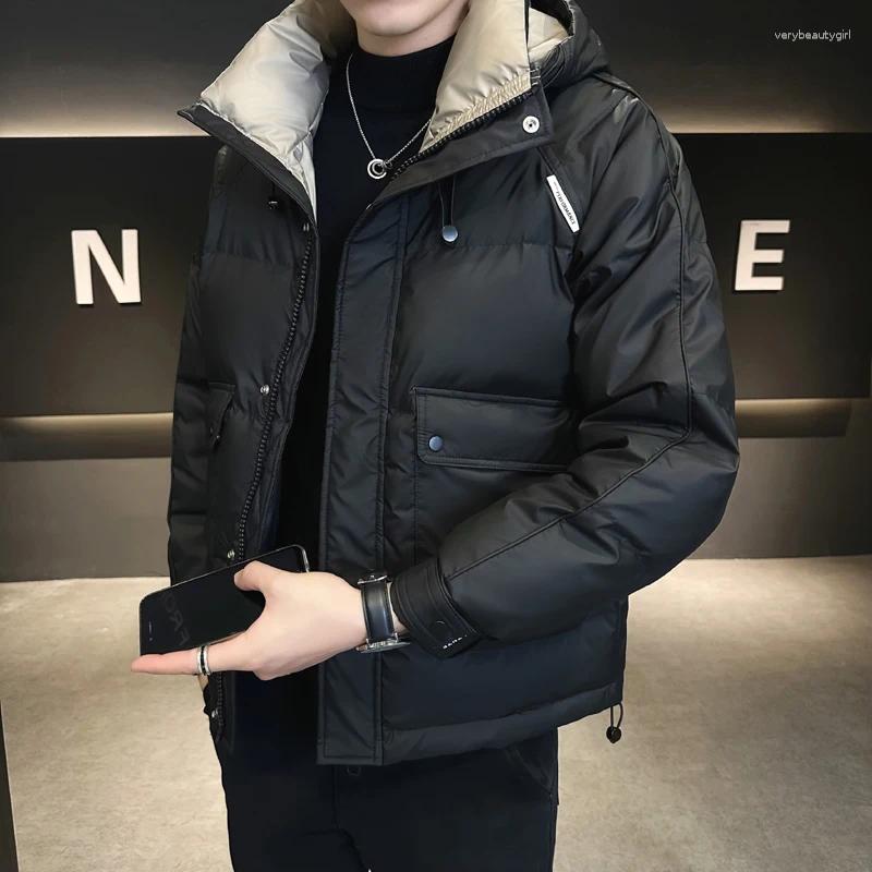 Men's Down 2025 Arrival Winter Jacket White Duck Jackets Mens Fashion Thicken Warm Parkas Male Casual Trench Coat Size M-5XL