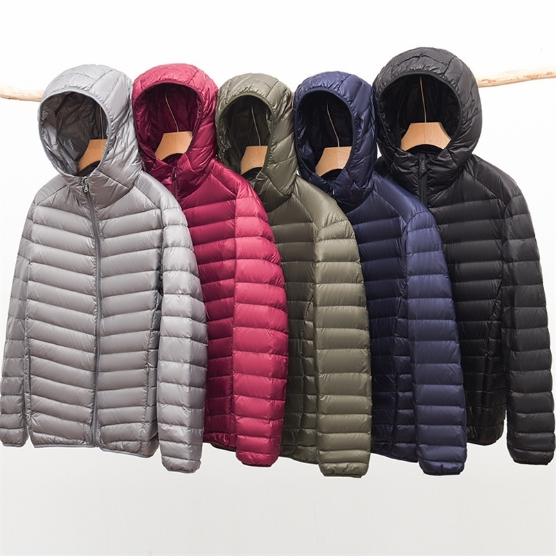 Homme à la mode à hommes Arrivés de veste vers le bas légers solides hommes Braves de pucette de grande taille