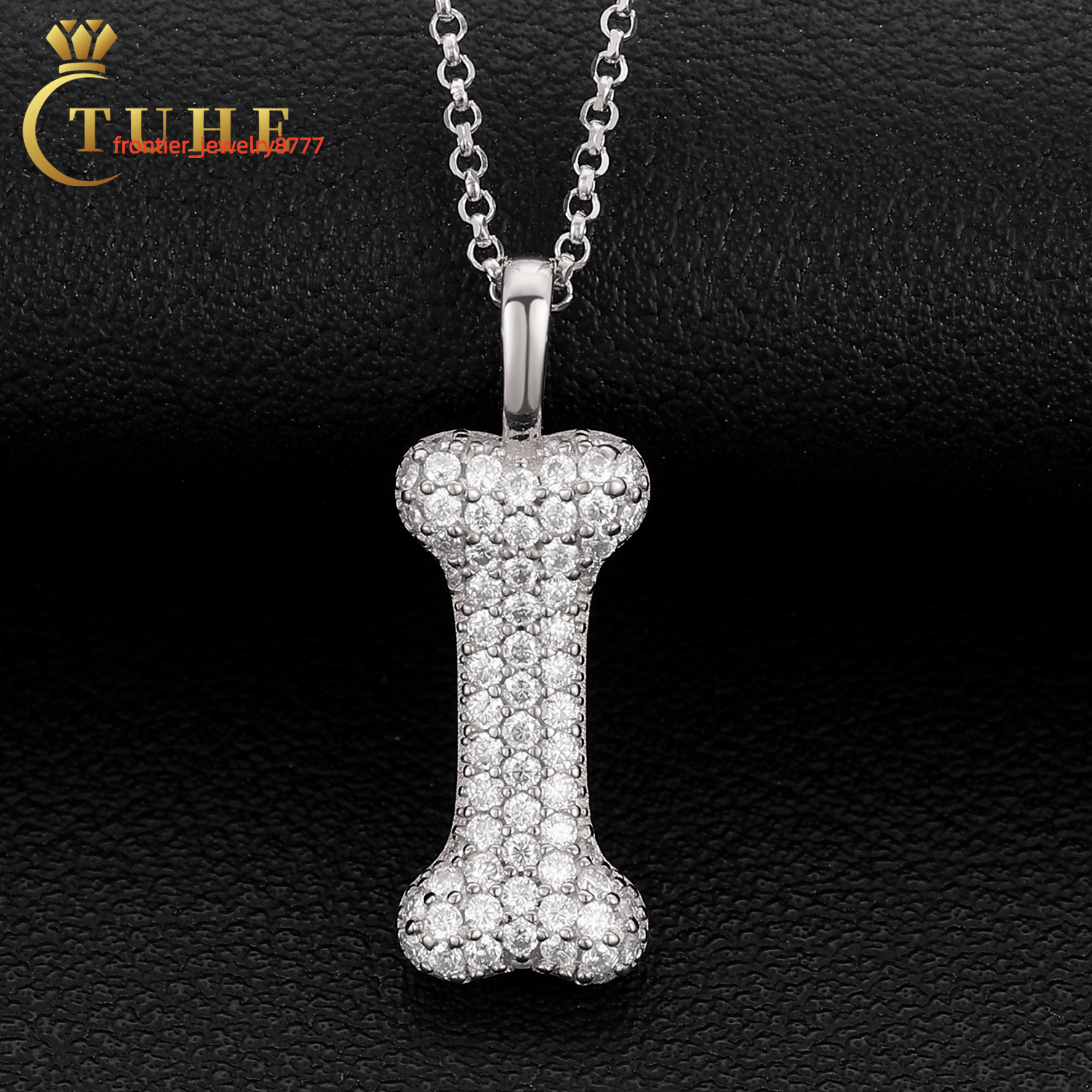 D COLOR VVS MISSANITES BLING PENDANT PENDANT LE PENDANT PLIE OUT HIP HOP Festival Gift Bijoux 925 STERLING Silver Pendant