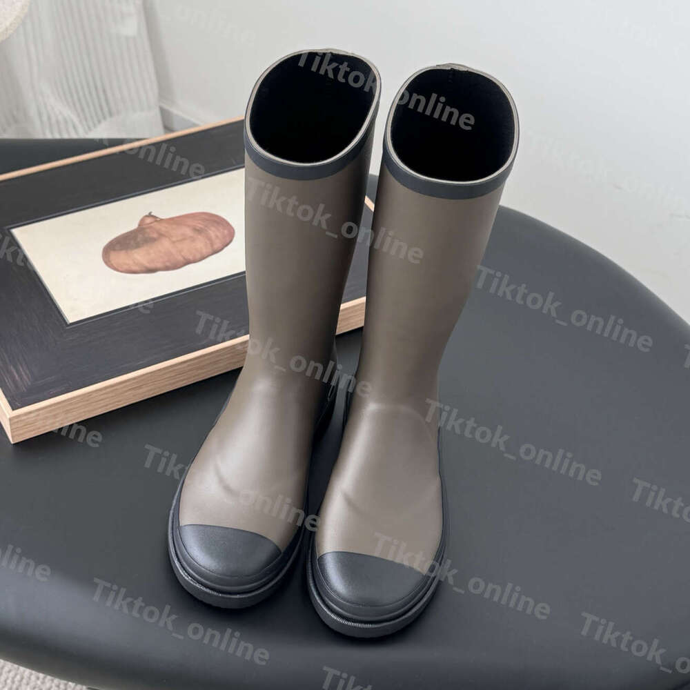 Designer Square Toe Women Rain Boots Thick Heel Thicks Sole Ankle Boot Women's Rubber Boot good are quality winter shoes Boot Rainboots wellie