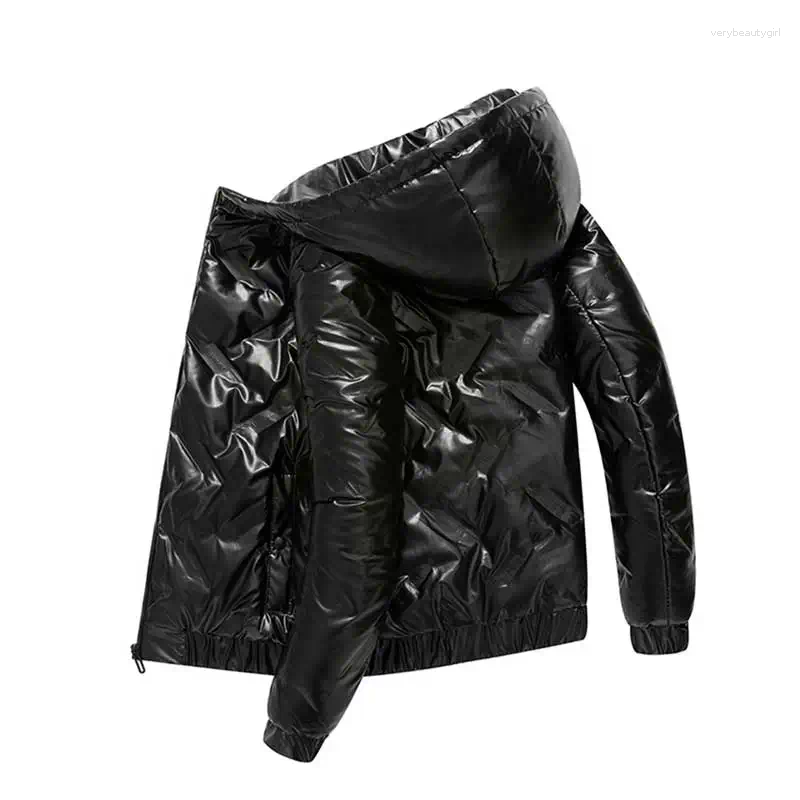 Hommes pour hommes Homme Hommes en peluche veste à capuche chaude épaisse pour le vent Léger Fashion Casual Glossy Mâle