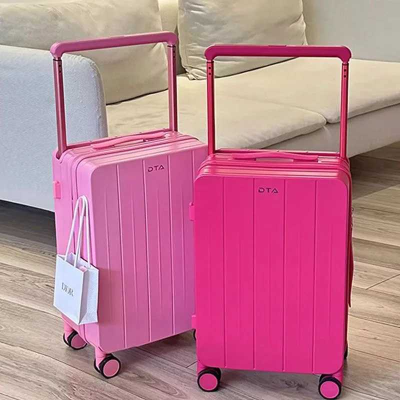 Japanese Brand Wide trolley suitcase New Years new boarding travel rolling luggage 2024 inch men women password suitcase bagXJ250922-image-1076242179
