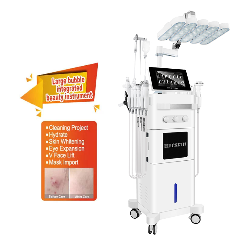 New V10 Hydradermabrasion Oxygen Facial Deep Cleaning Machine Aqua Facial Peeling Diamond Hydro Water Peel Skin Moisturizing Acne Treatment Device W