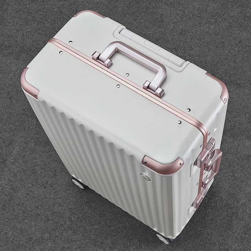 New travel luggage fashion red white black pull rod box carry on trolley suitcase men women large capacity business travel caseXJ250922-image-1076242262