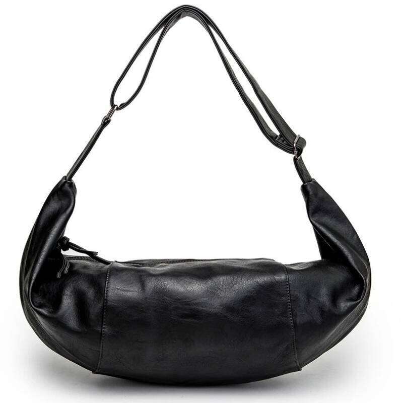 Men Hobos Soft PU Leather Crossbody Korean Style Designer Men's Casual Large Capacity Personatity Travel Shoulder Bag Suotong0917