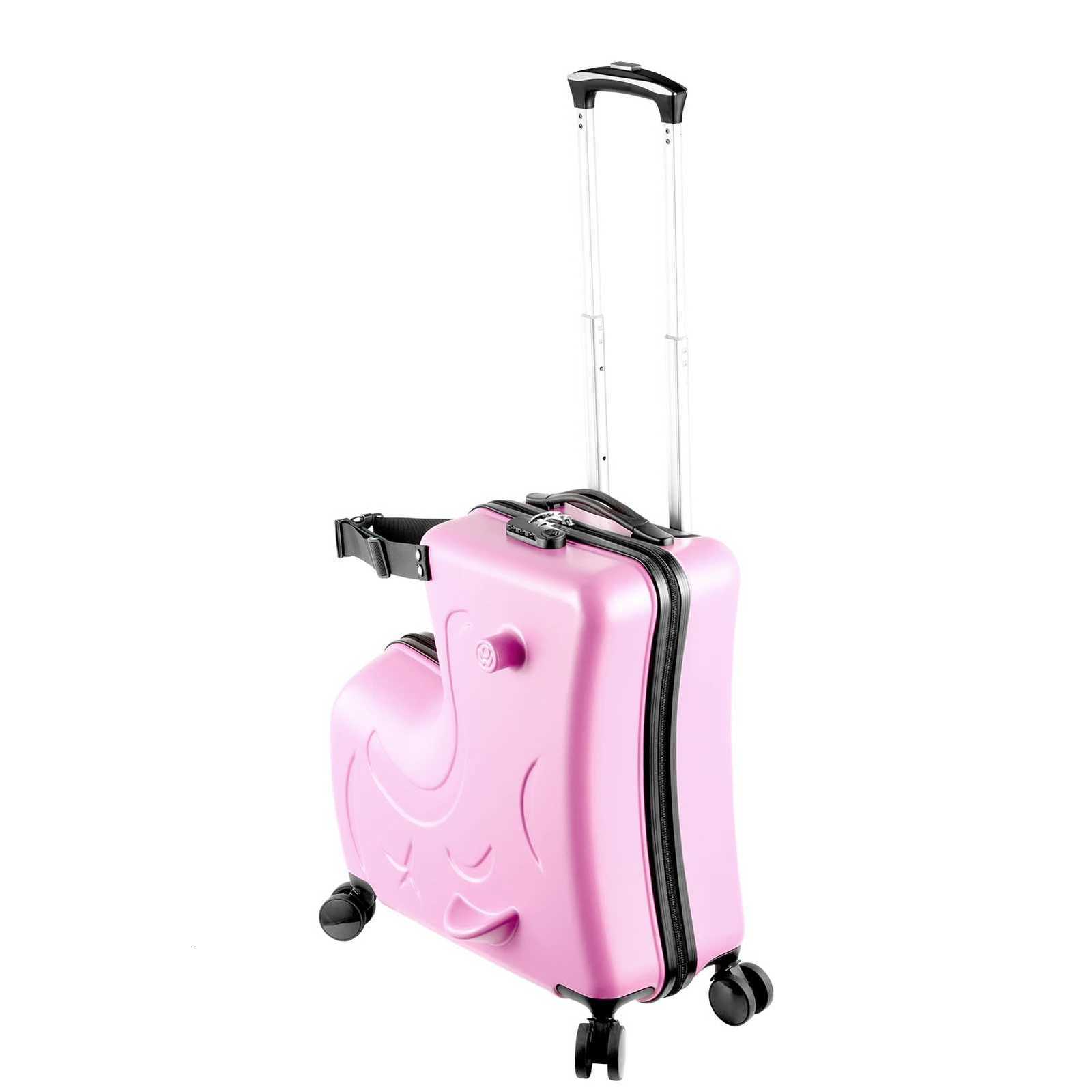 36 Years Old RideOn Suitcase with 360 Swivel Wheels and Rear Brake 20 Inch AirplaneApproved Luggage with 3Digit Lock PinkXJ250922-image-1076246444