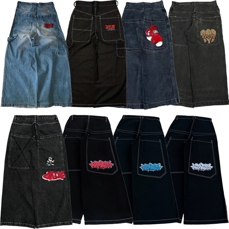 Y2K Baggy Jeans men Harajuku 2000s vintage Embroidered high quality jeans Hip Hop streetwear men women Casual wide leg jeans 250920CJ