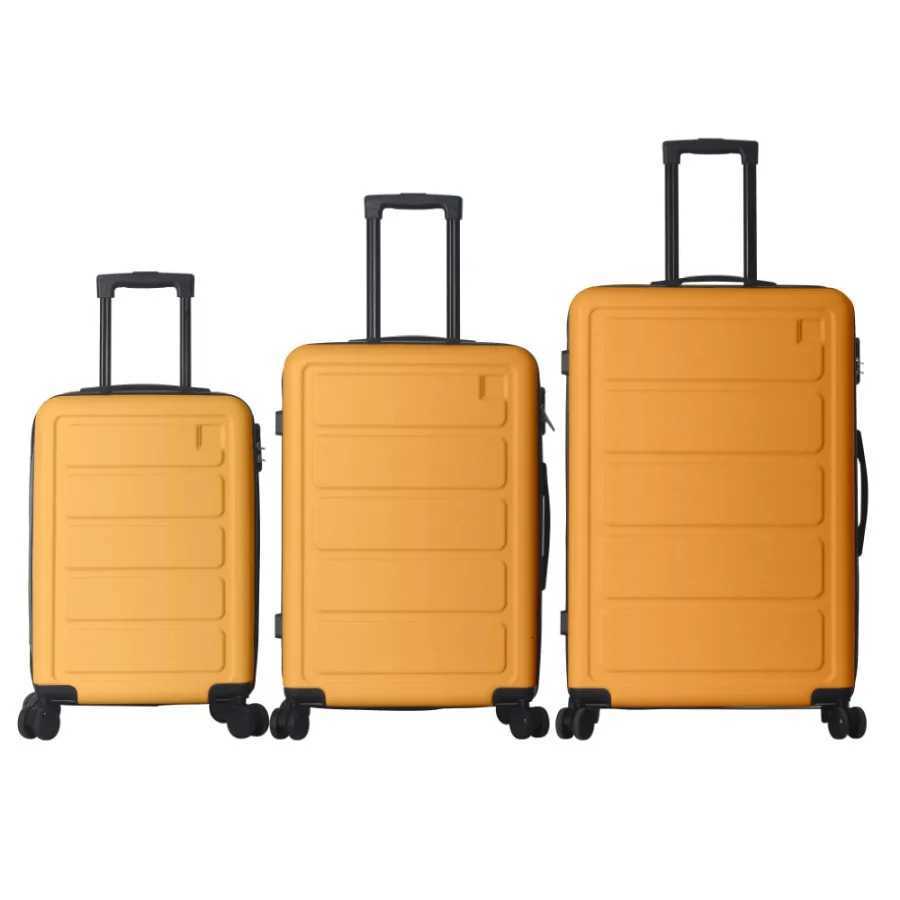 Luggage Sets ABS Hardshell 3pcs Luggage Lightweight Durable Suitcase sets Spinner Wheels Suitcase 202428 YellowXJ250922-image-1076246398