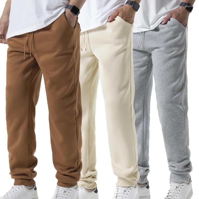 Pantalon masculin pour hommes décontractés d'automne d'automne en polaire d'hiver pantalon de survêtement masculin joggers élastiques taies sport