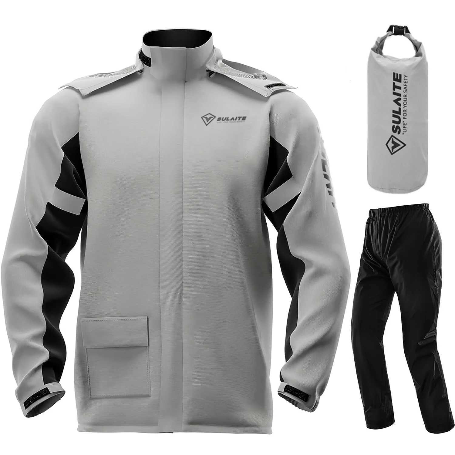 SULAITE Rain Suit Motorcycle Rain Gear Suit for Men Women s Pants Reflective Waterproof Breathable Rainsuit Z250922
