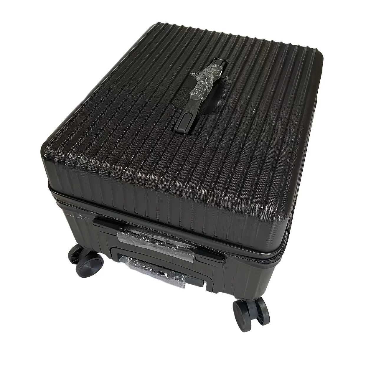 18Inch FlipUp Travel Suitcase with Combination Lock Durable ABSPC Hard Shell Iron Aluminum Telescopic HandleXJ250922-image-1076242854