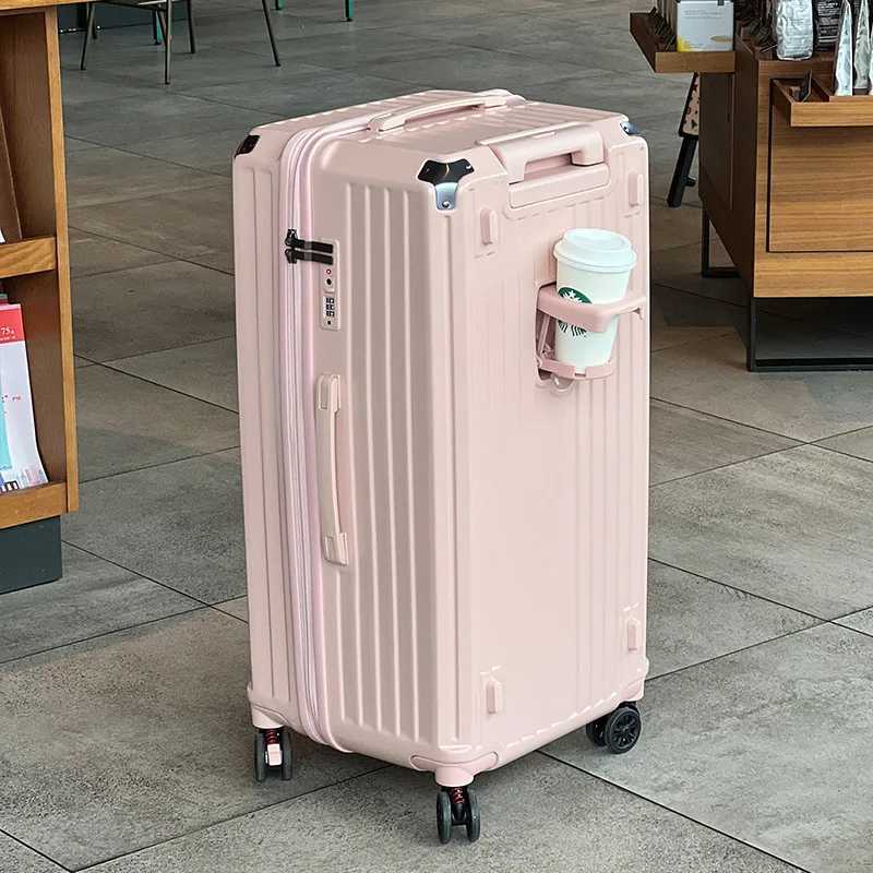 Luggage five wheel cup holder womens 28 suitcase wholesale universal wheel password handheld luggage travel suitcase mXJ250922-image-1076242672