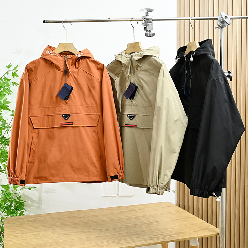 mens jacket designer jacket Solid-color lapel shirt jacket coat windbreaker waterproof coat dfsgvdf