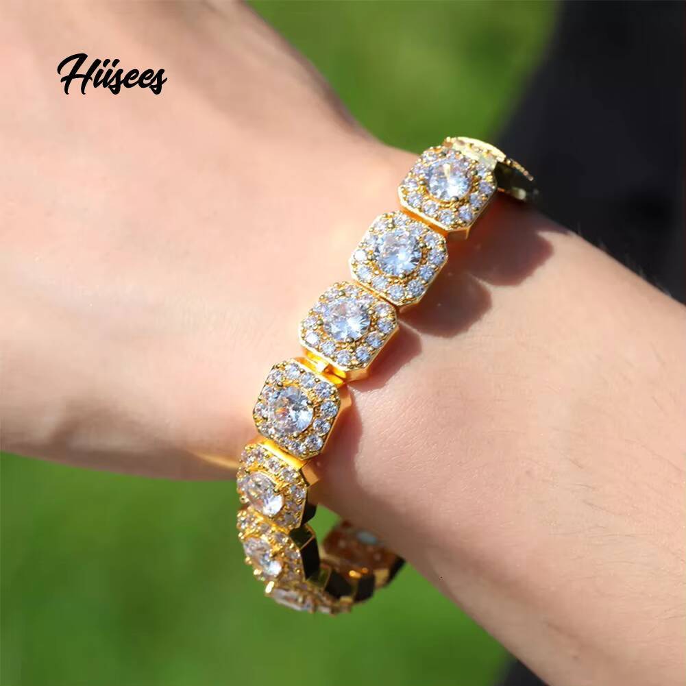 2023 Nouvelle arrivée à la vente la plus vendue de 9 mm carrée glacée de tennis Bling Charmes pour bracelets Balk Chinek Jewelry Chain
