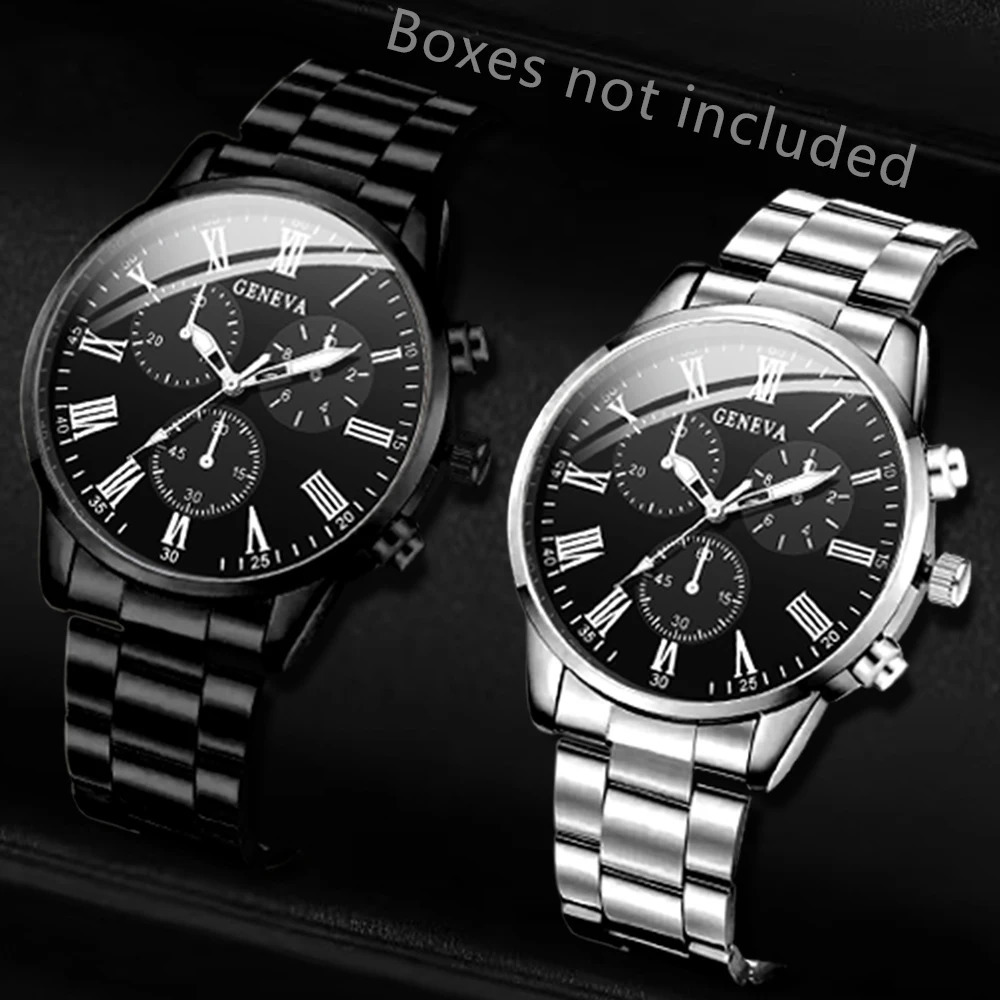 2PCS Mens Watch Set Business Trend Fashion Quartz Watch Set adapté pour les vêtements quotidiens correspondant à un cadeau parfait 250911