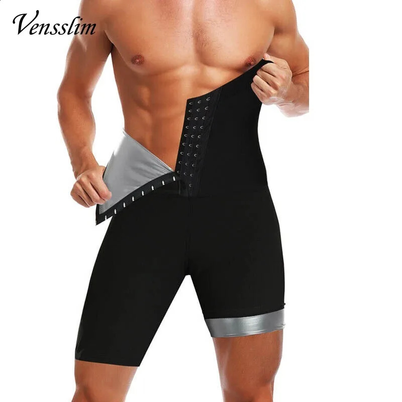 Vensslim Body Shaper Hooks Leggings Trimmer Fat Shorts Men Waist Trainer Slimming Tummy Sauna Sweat Weight Loss Pants 250920