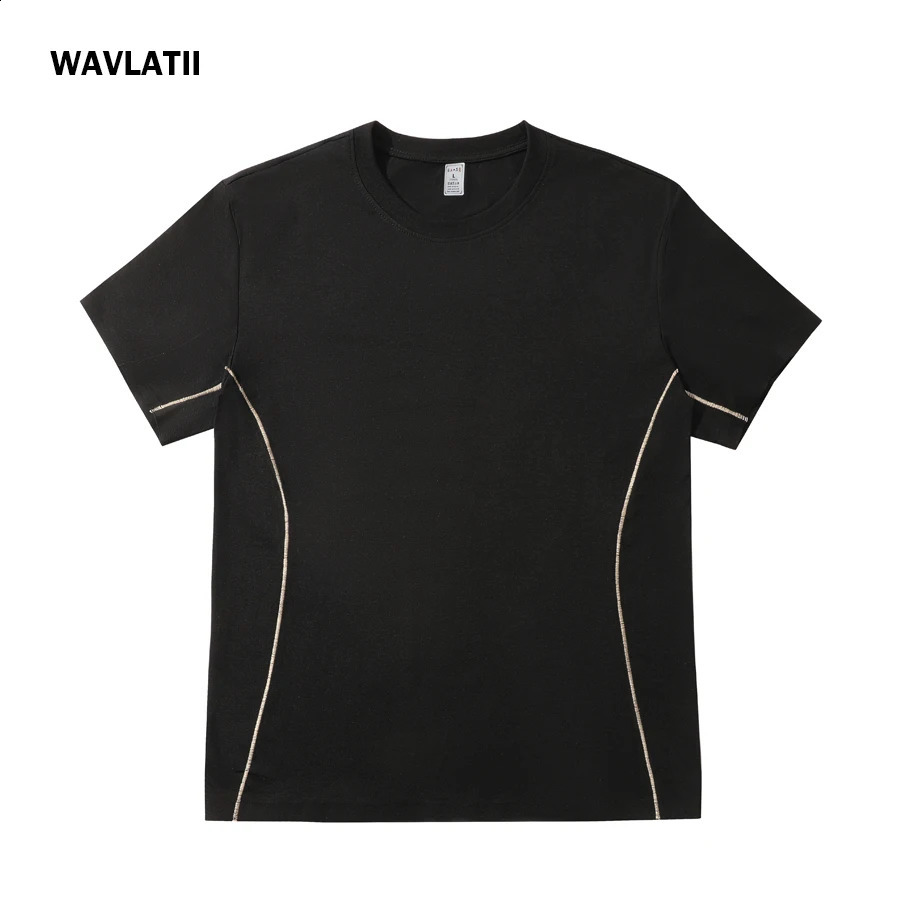 WAVLATII Women Soft Tshirts Female Black White Fashion Summer Tees Lady Thin Cool Quick Dry Solid Streetwear Tops WT2591 250920