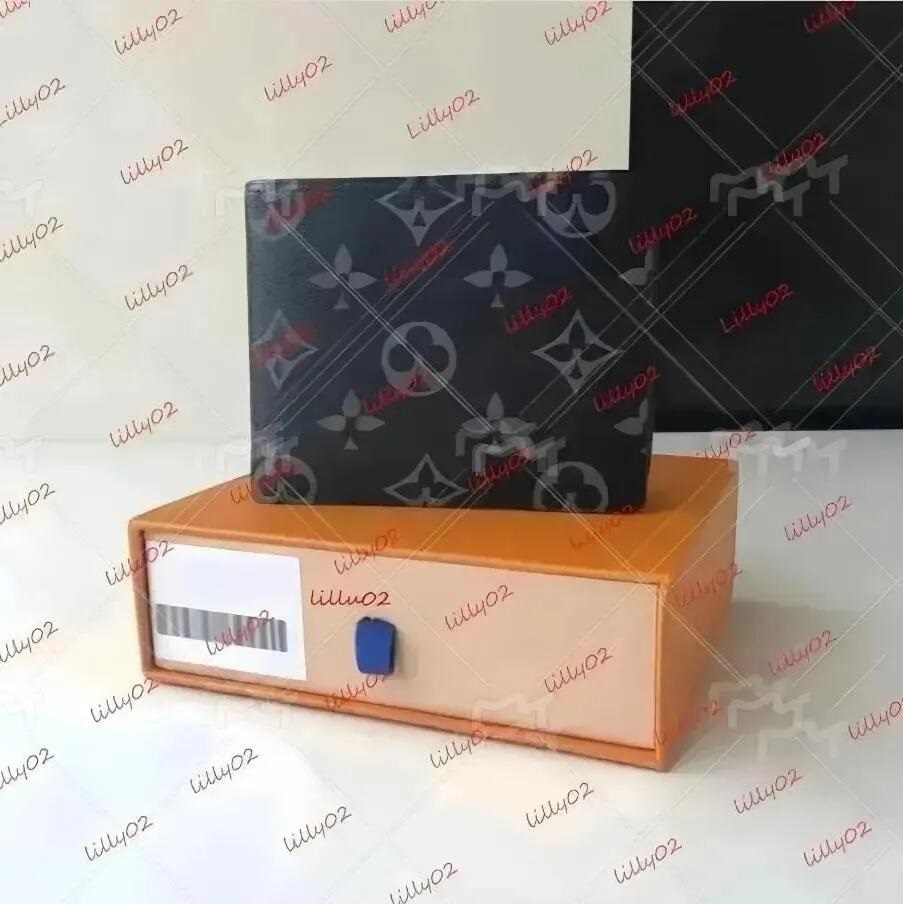 High quality Designers Luxury Genuine Leather Wallets cardholder France Paris plaid style billfold luxurys mens women short wallet High-end Purse Cr