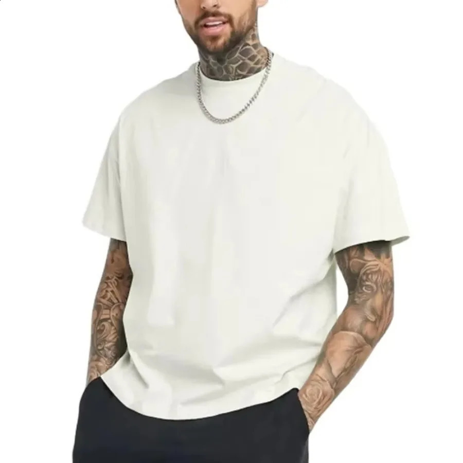 Summer 100 pure cotton solid color multiTshirt mens Oneck basic T high quality classic version 250920
