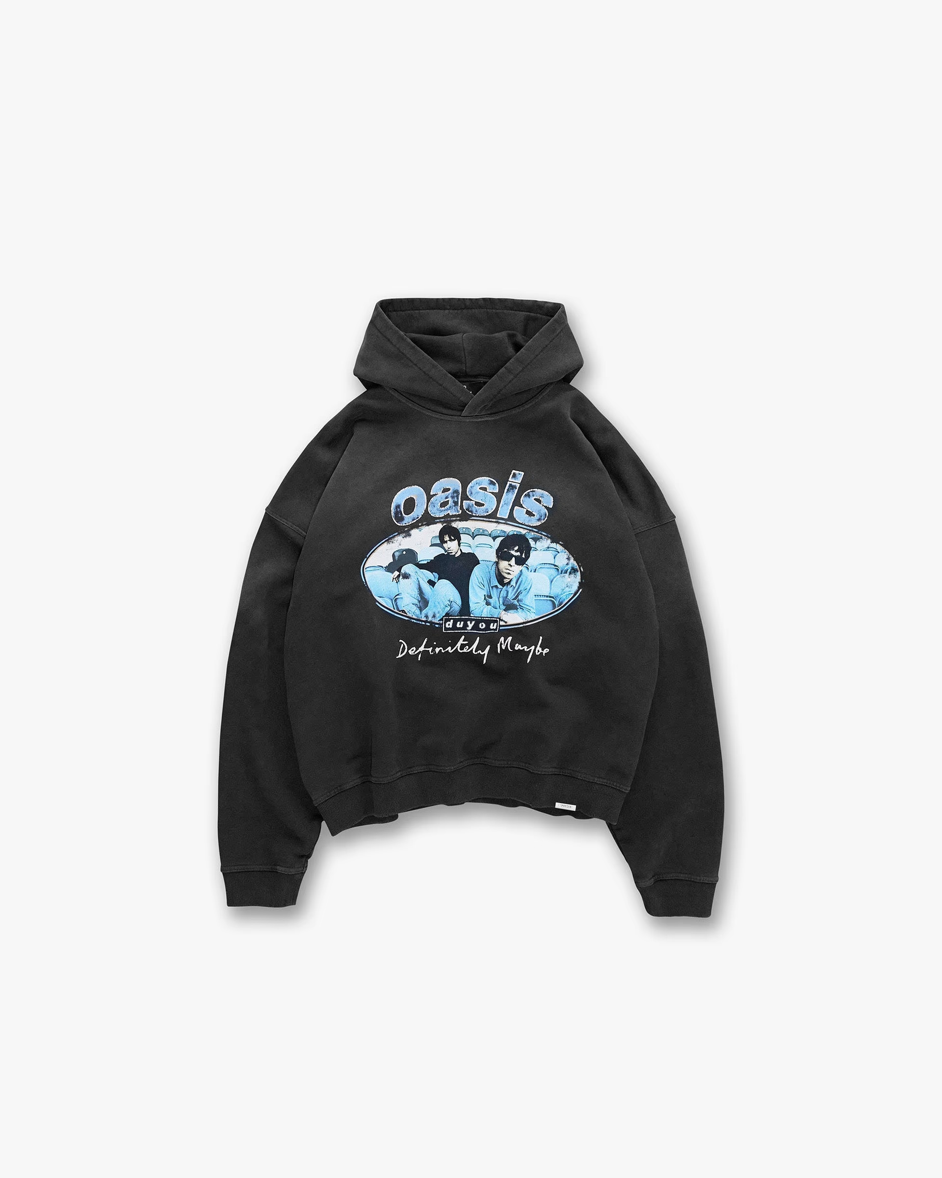 Duyou Maine Road Boxy Nouveau sweat à capuche vintage avec groupe de collaboration Portrait English Imprimé en liberté Hoodie en détresse lavée D