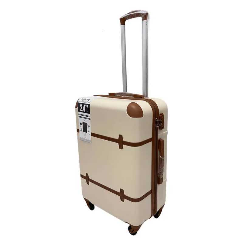 20 Inch UltraLightweight CarryOn Luggage TSA Lock Large Capacity Vintage Style Suitcase Durable Spinner Wheels Trolley BagXJ250922-image-1076242219