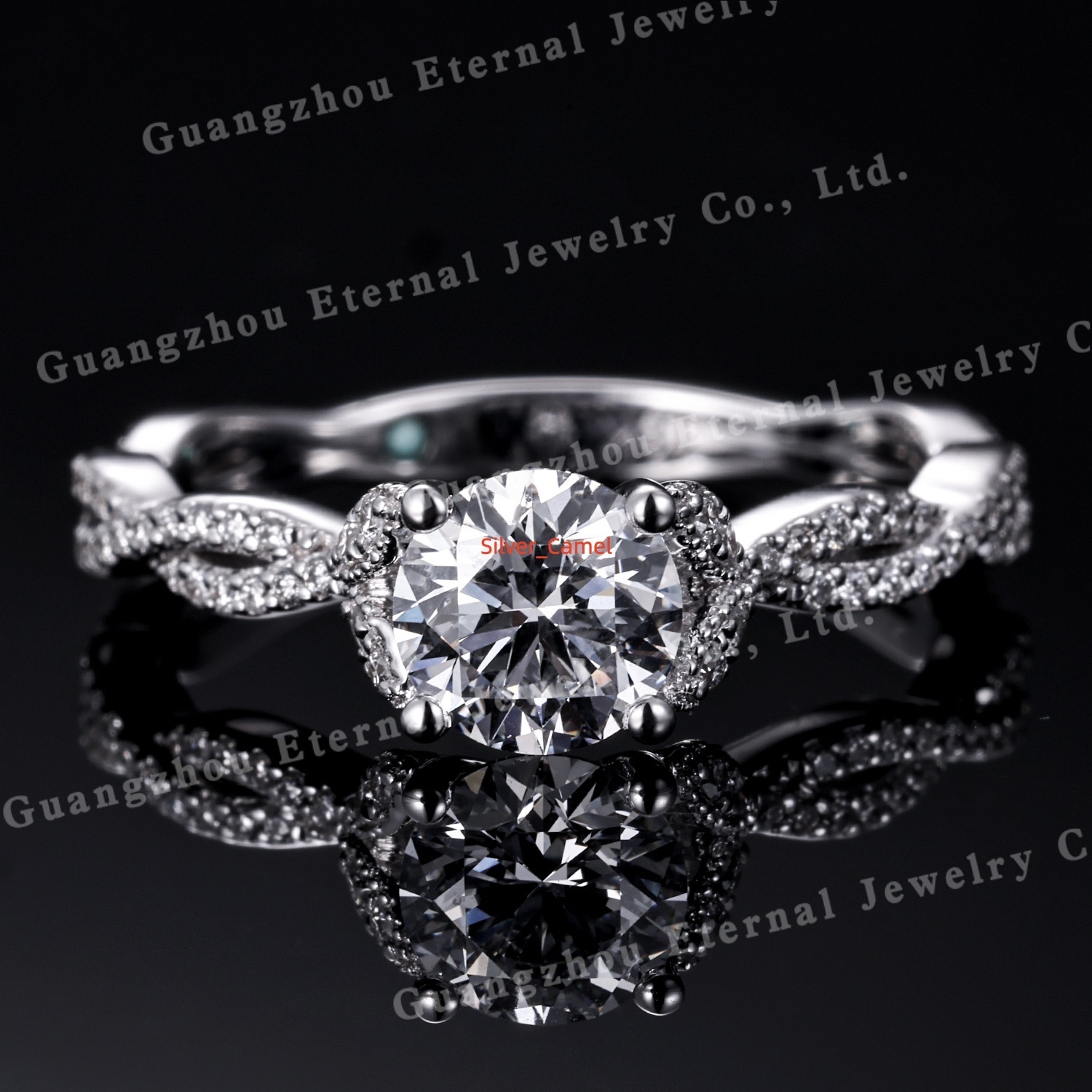Custom Women S925 Silver 10K 14K 18K Solid White Gold D VVS 05ct 3ct HPHT CVD VVS Lab Grown Diamond Engagement Wedding Ring