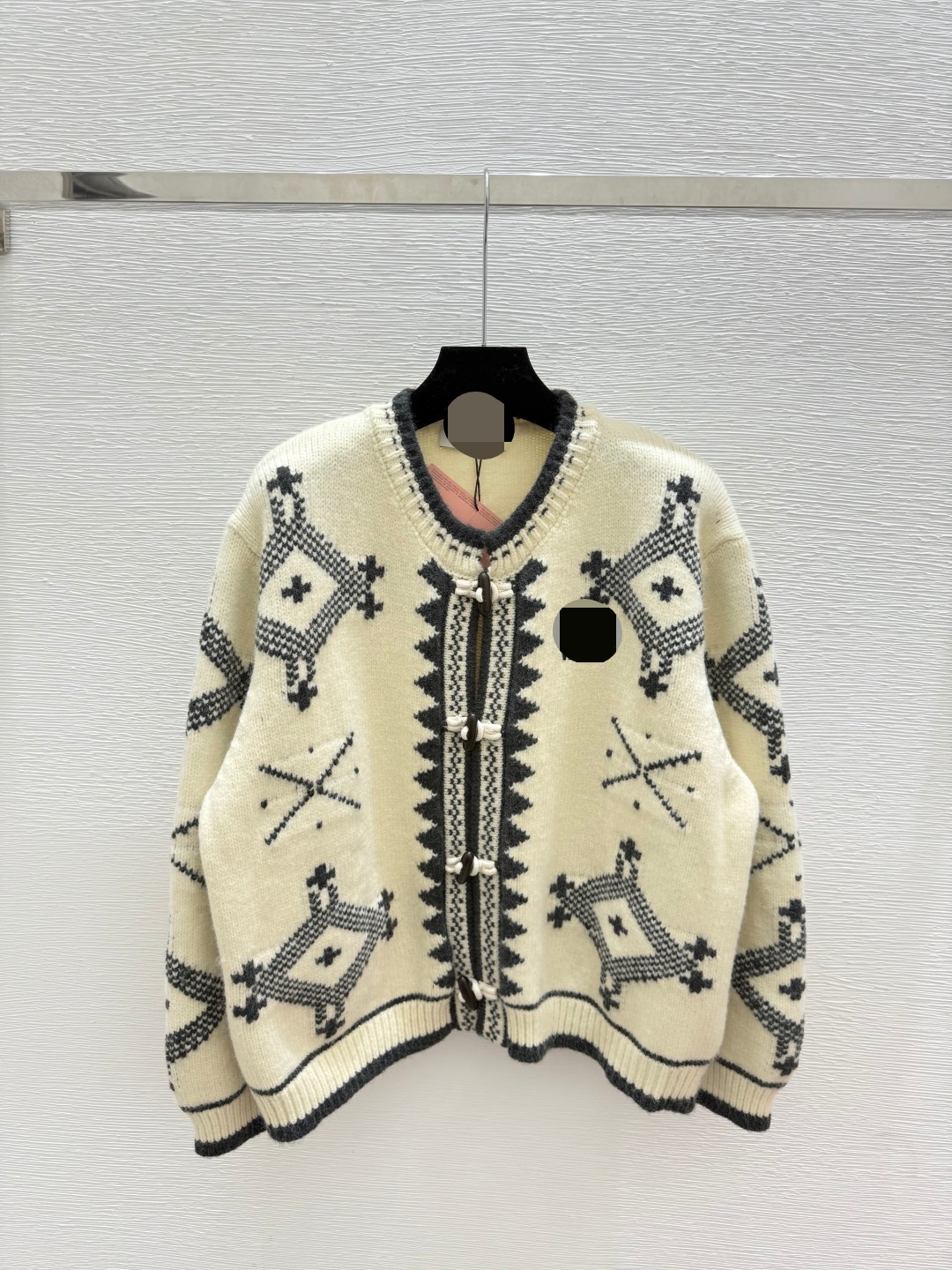 900 2025 Spring Autumn Brand SAme Style Sweater Long Sleeve Crew Neck Black White Womens Clothes High Quality Womens 198995
