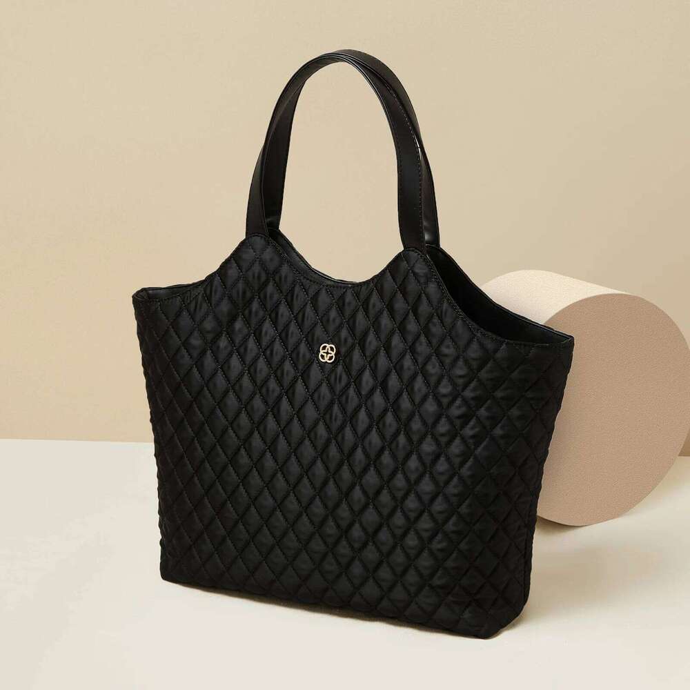 Designer Bag 2025 Autumn Winter New Plaid Women's Handbag Classic Black Large Shoulder Commute Office Female Simple Tote Bag Purse
