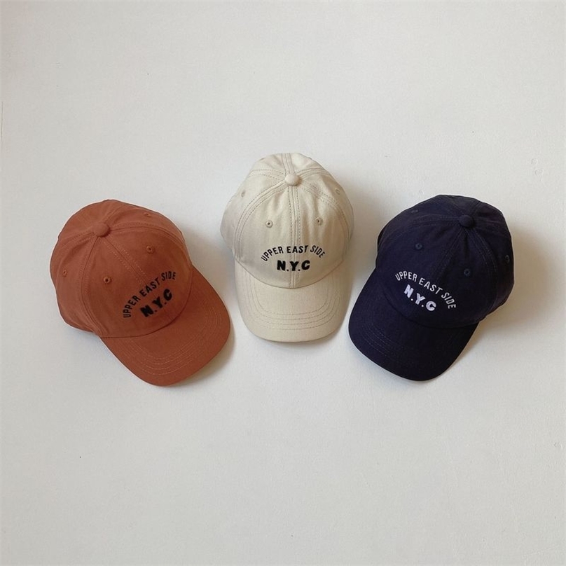 Summer Kids Hat Boys Girl Cute Letter Embroidered Baseball Cap Baby Soft Brim Sun Cartoon Children ed 220630