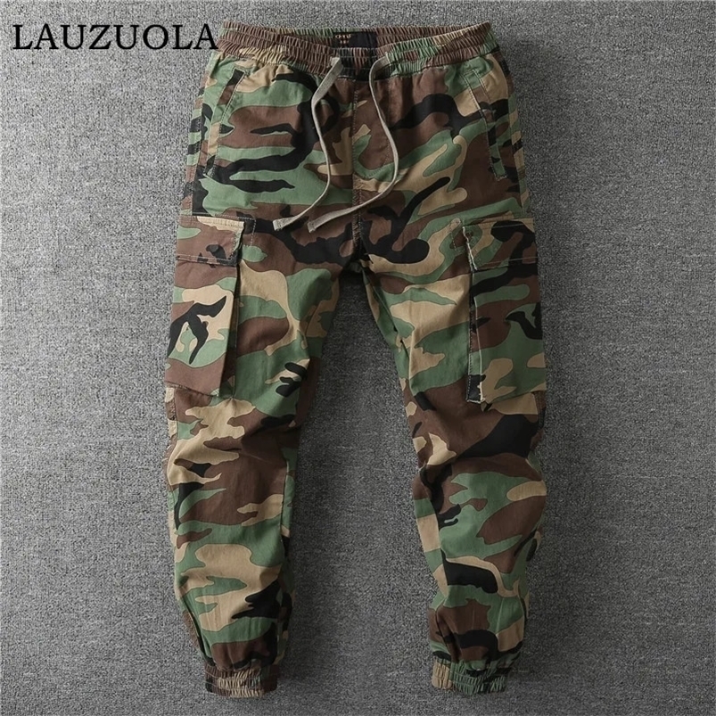 Camouflage Cargo Pants Men Casual Loose Sweatpant for Men High Quality Mens Joggers Drawstring Trousers 240806