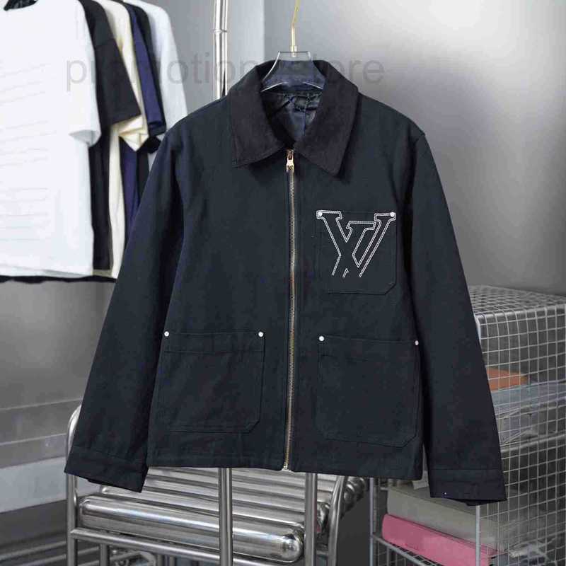 Men's Jackets designer 2025 Early Autumn New Poison Brand Version Pocket Hollow Embroidered Canvas Jacket Cardigan Coat for Men and Women K4JY