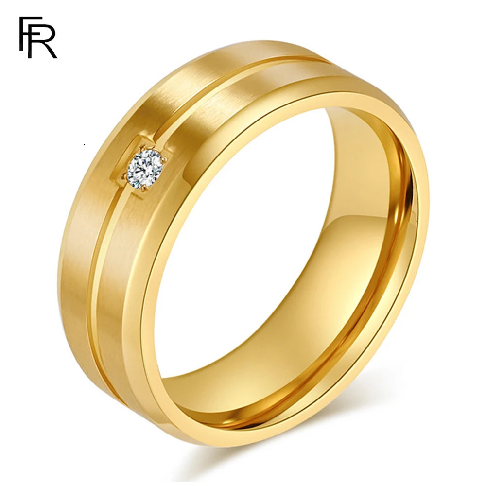 Style Simple Steel Inlaid Zircon Single Rhinestone Mens Anneaux Personnalité Anneau de mariage BILANCE MAIN 250811