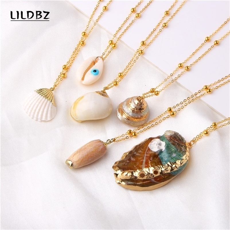 Pendant Necklaces Boho Conch Shell Necklace Sea Beach Chain For Women Collier Femme Cowrie Summer Jewelry Bohemian 230831bj