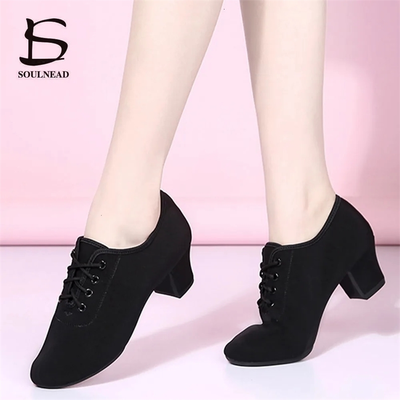 Women Dance Shoes Jazz Latin Ballroom Salsa Dancing Shoe High Heels Ladies Practice Training Modern Sneakers Female 250214bj