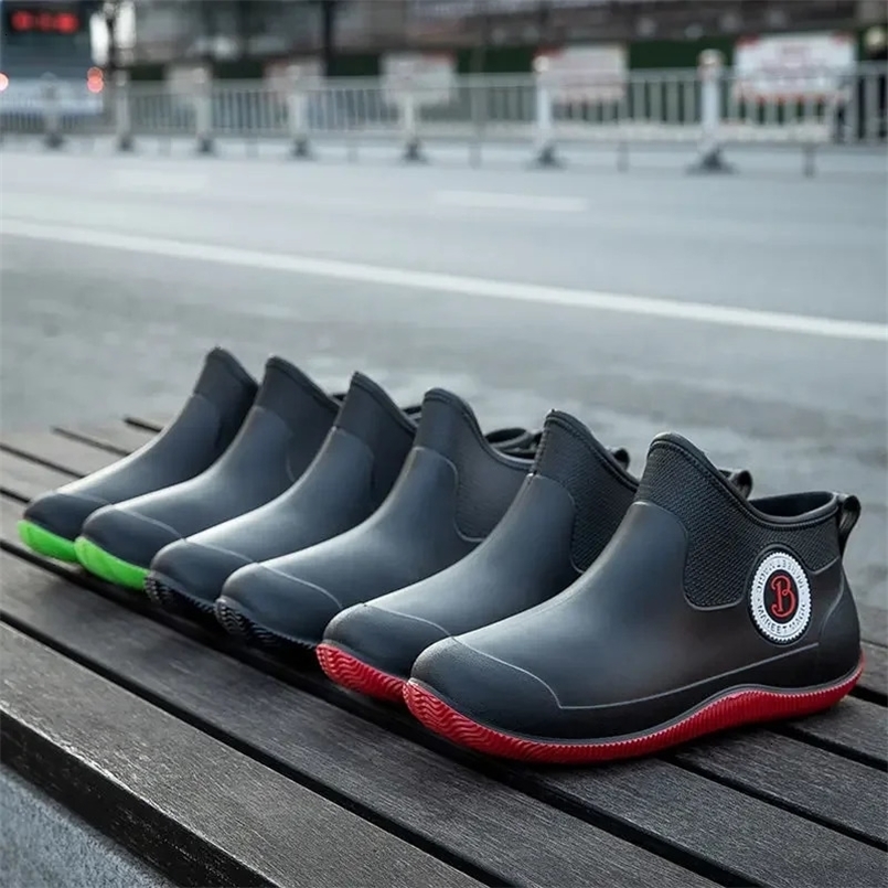 Non-slip Rain Boots for Men and Women Low-top Waterproof Shoes Kitchen Non-slip Construction Site Fishing Rubber Shoes 250213