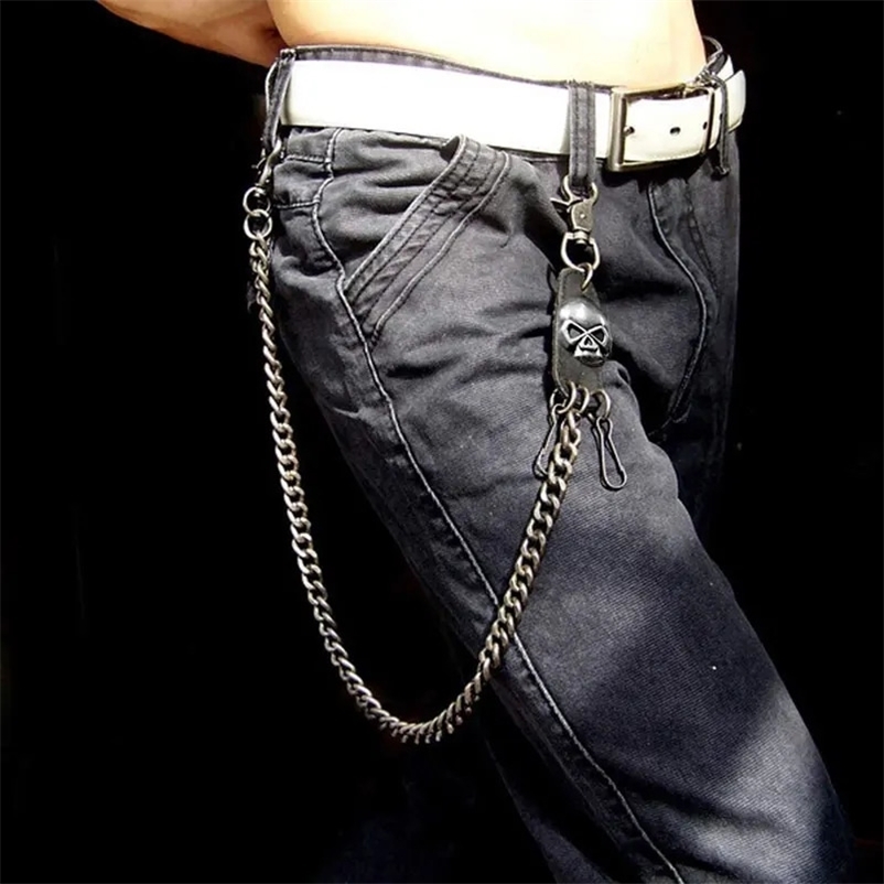 Mens punk style metal pendant chain accessory waist chain hip-hop trend rock band pants pendant chain jeans decoration chain 250107bj