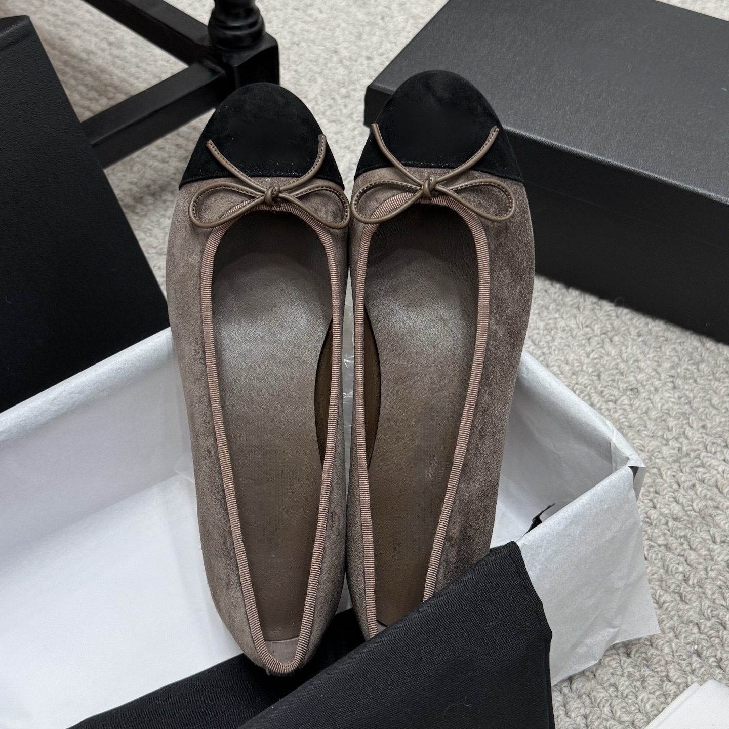 Round toe ballet shoes womens Frosted cowhide Ankle Leather Winter Lace-up Short Boots Womens Platform Designer Knight Classic bow tie luxury Shoes